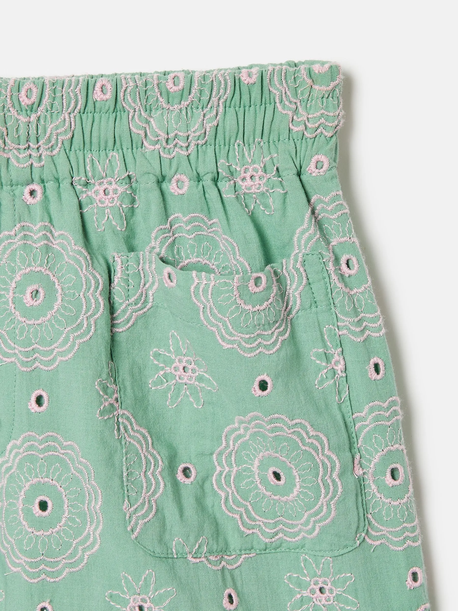 Green Woven Shorts