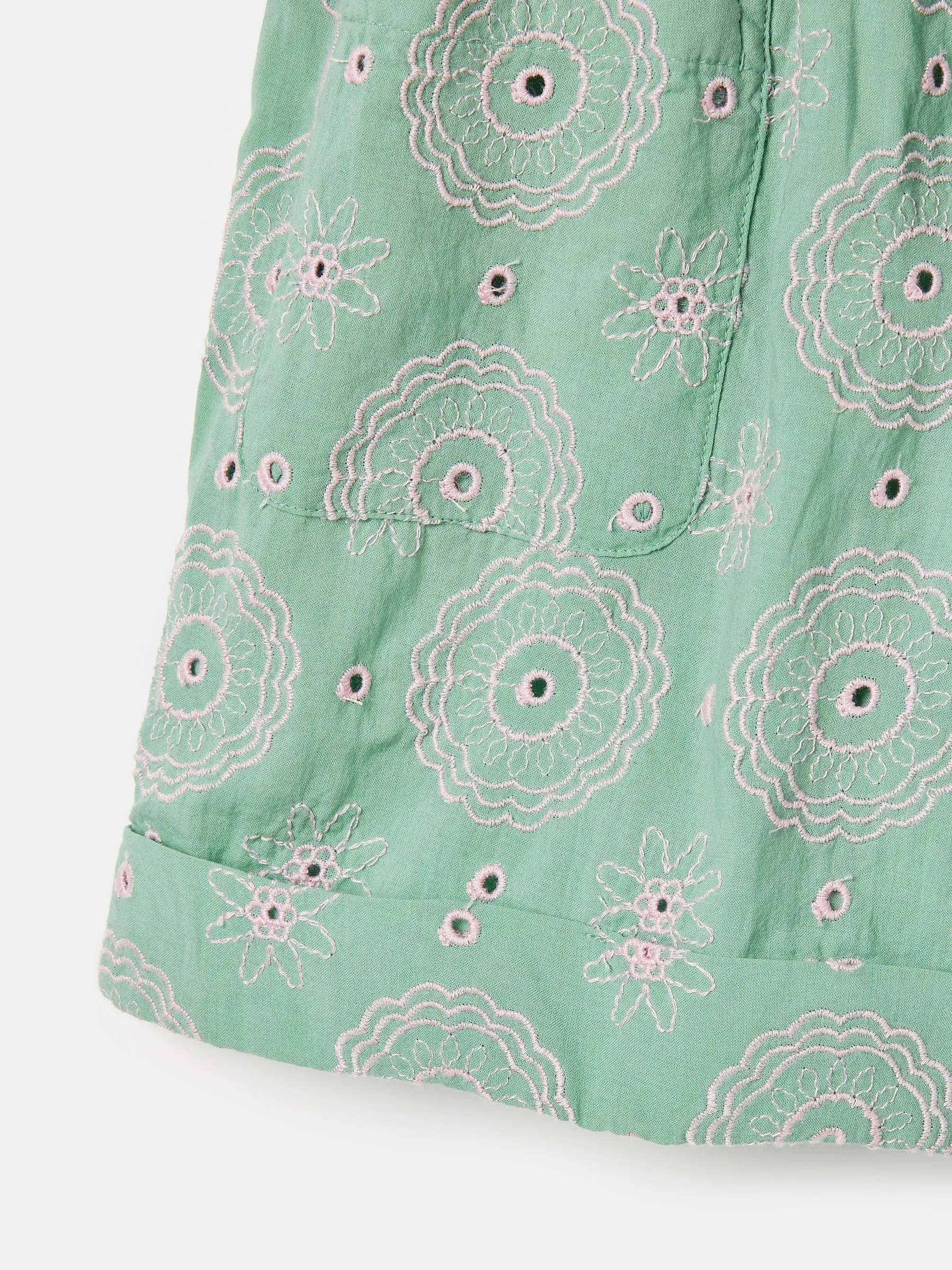 Green Woven Shorts