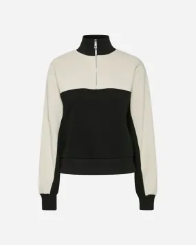 Helen CB Zipper Pullover - Black/Moonbean