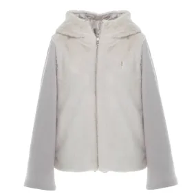 Herno Ice And Beige Jacket For Girls And Teen