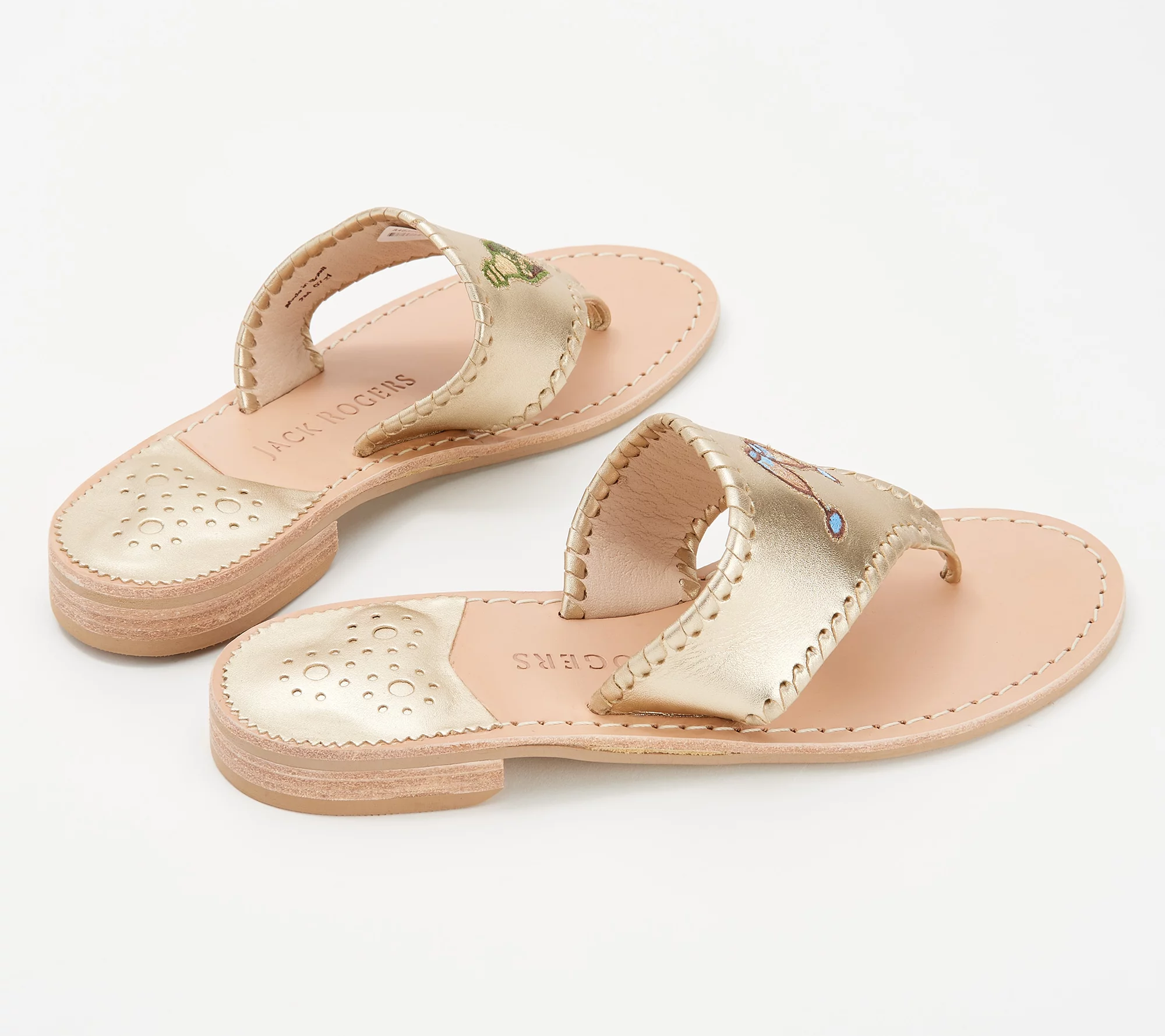 Jack Rogers Leather Classic Jack Sandals Bubbly