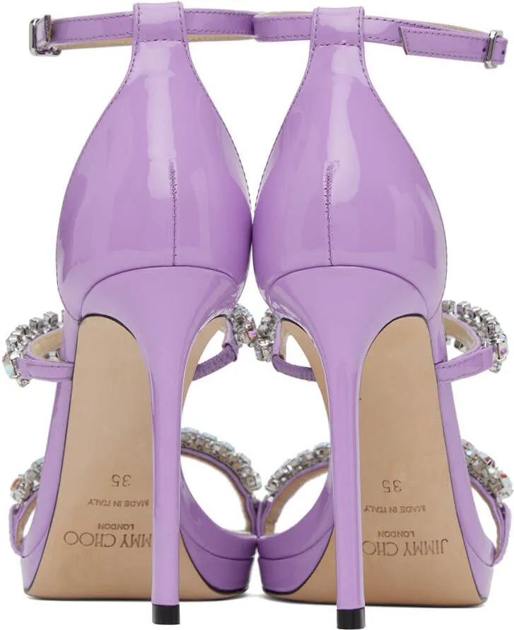 Jimmy Choo Purple Bing 100 Heeled Sandals