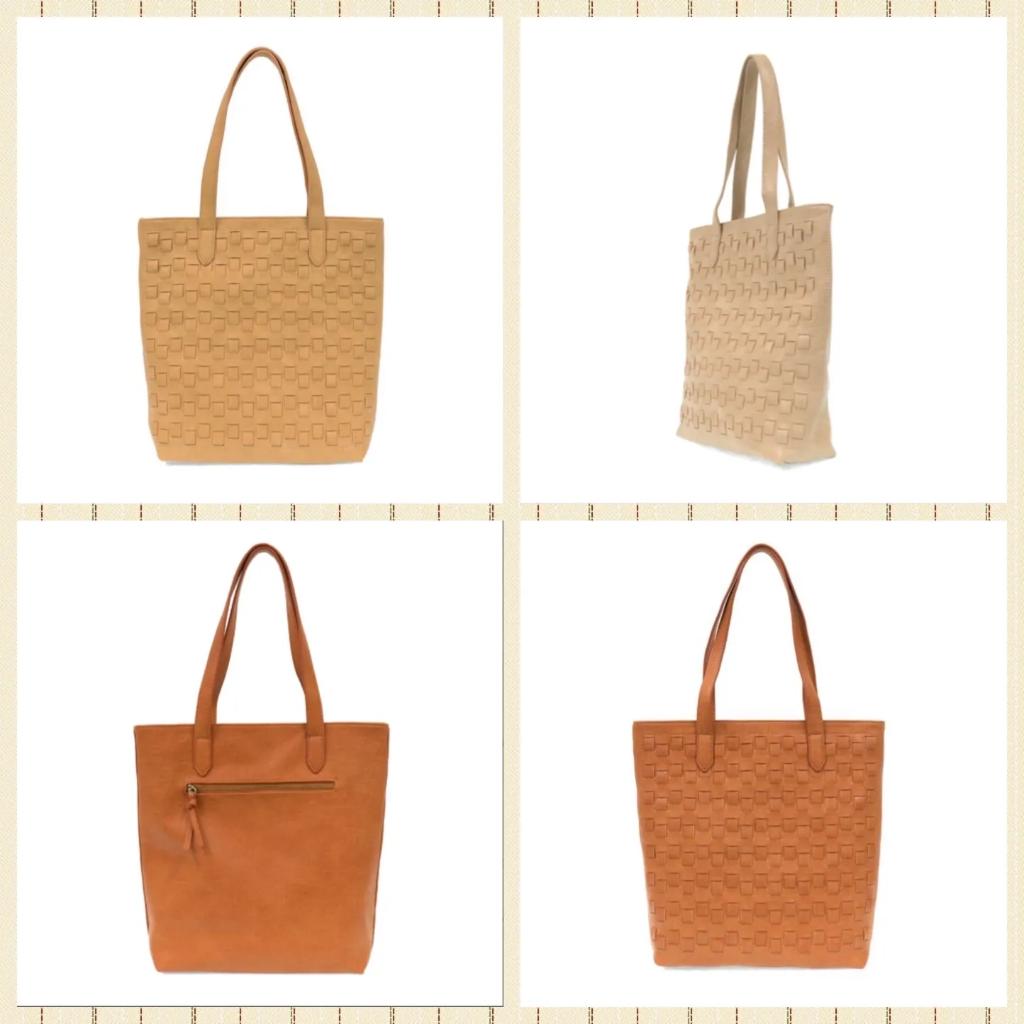 JOY SUSAN WILLA WOVEN NORTH/SOUTH TOTE