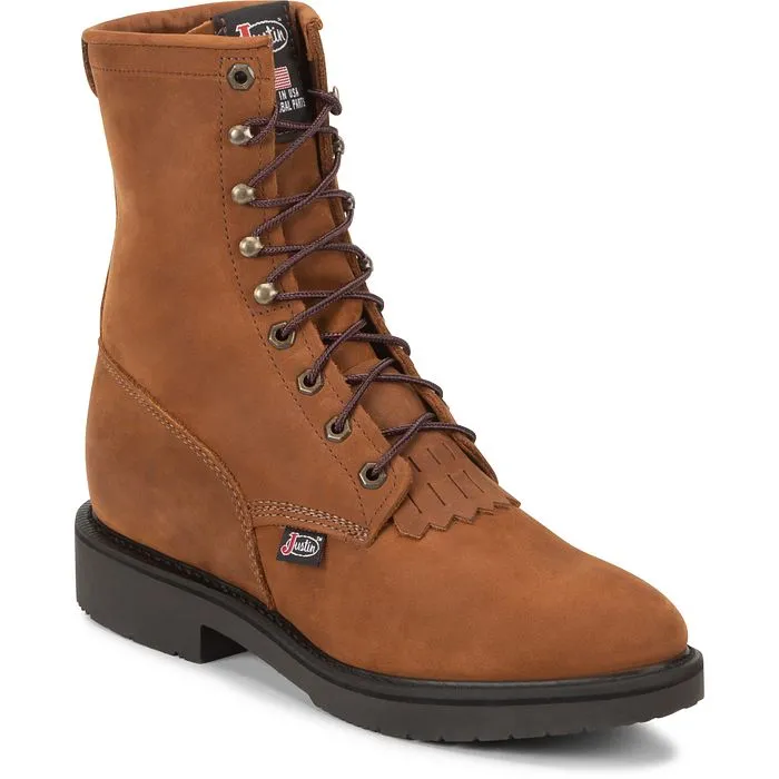 Justin Boot Co 8 Mens Work Boot Brown