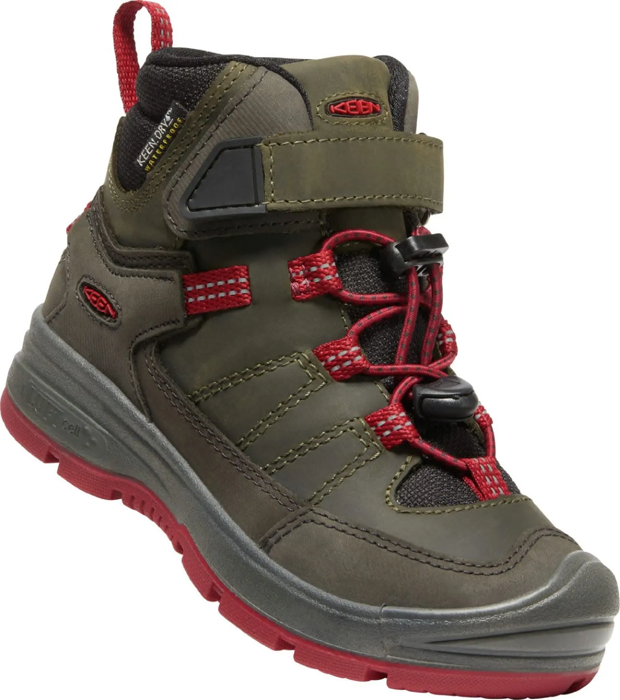 Keen Little Kids' Redwood Waterproof Boot Steel Grey/Red Dahlia | Buy Keen Little Kids' Redwood Waterproof Boot Steel 