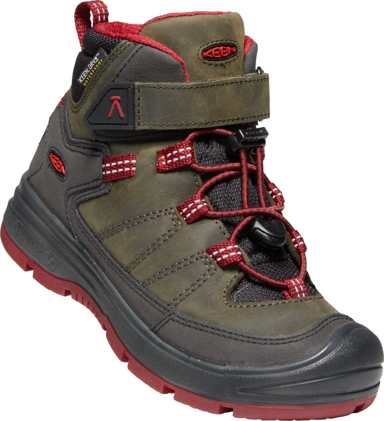 Keen Little Kids' Redwood Waterproof Boot Steel Grey/Red Dahlia | Buy Keen Little Kids' Redwood Waterproof Boot Steel 