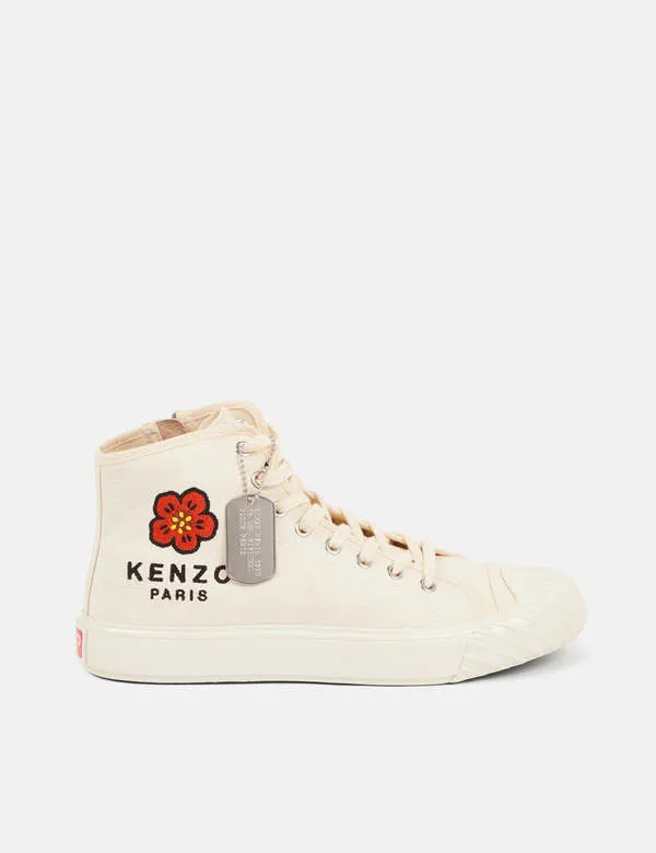 Kenzoschool High-Top Trainers - Cream White