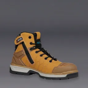 King Gee Quantum Hybrid Zip/Lace Composite Toe Work Boot 5- Wheat