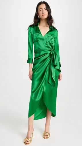 L'AGENCE   Kadi Long Wrap Dress 