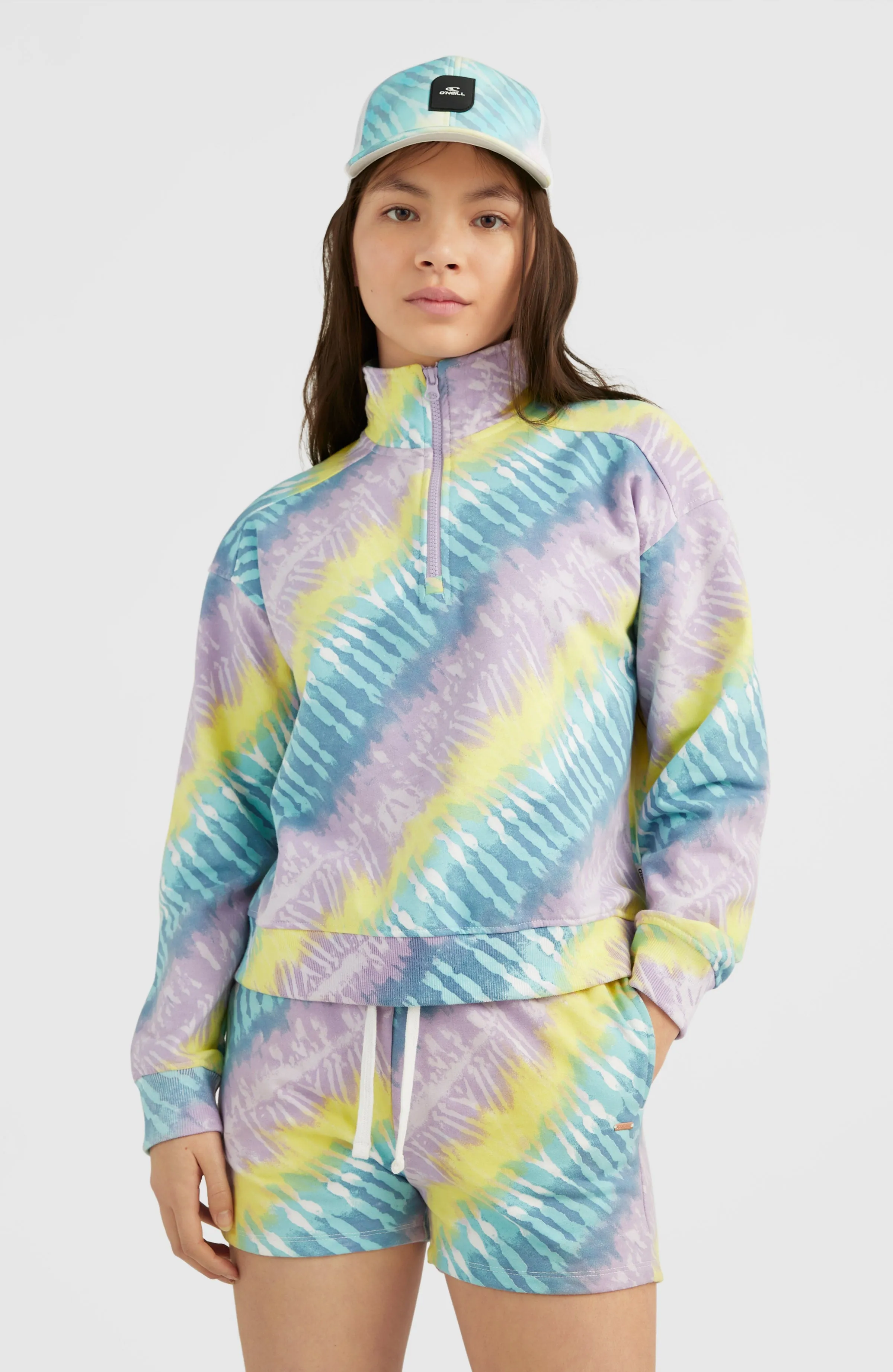 Lei Half Zip Pullover | Blue Tie Dye