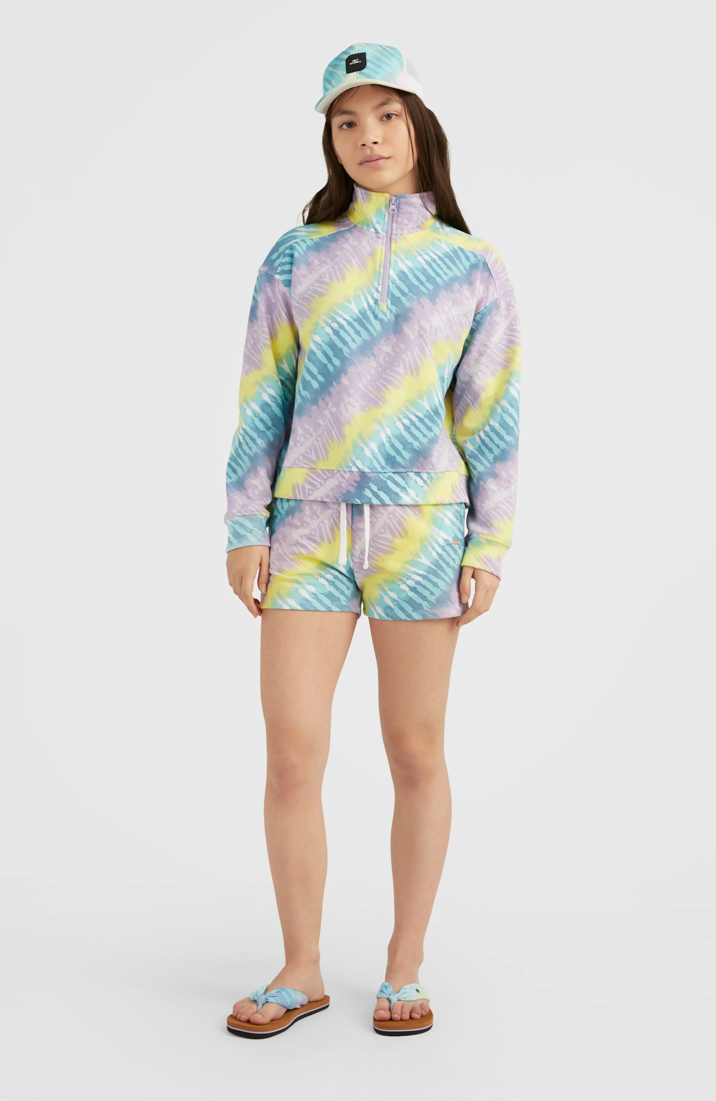 Lei Half Zip Pullover | Blue Tie Dye