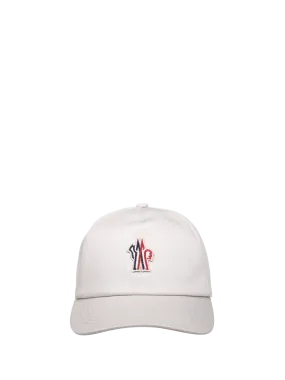 MEN MONCLER GRENOBLE BEIGE COTTON BASEBALL CAP