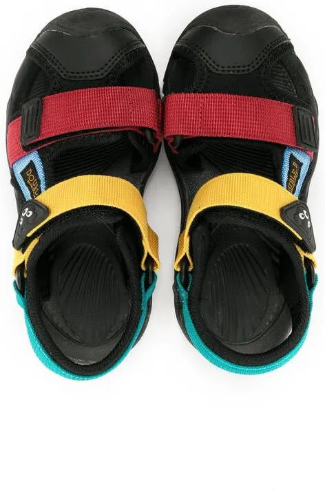 Miki House colour-block panel sandals Multicolour