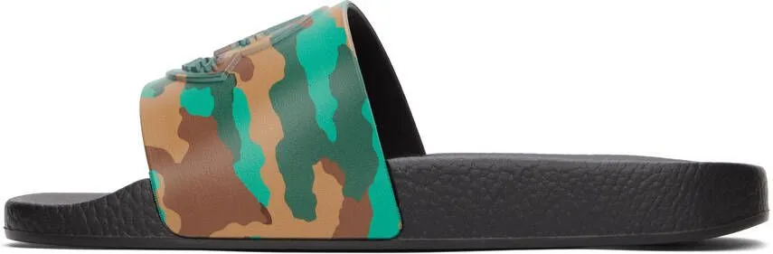 Moncler Black Camo Basile Slides