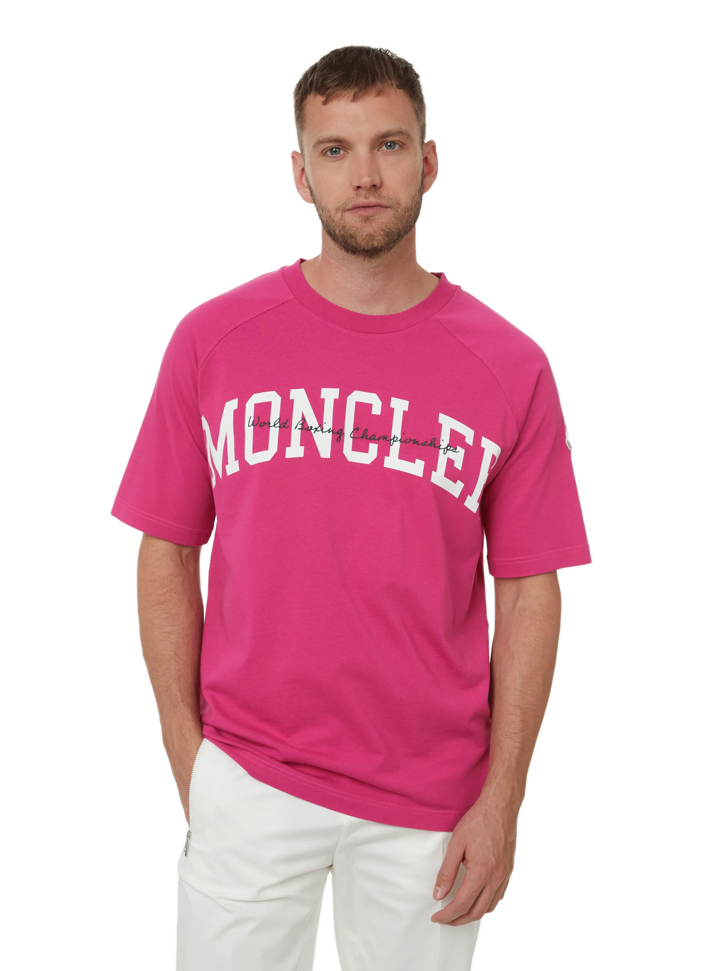 MONCLER  Cotton T-shirt - Pink