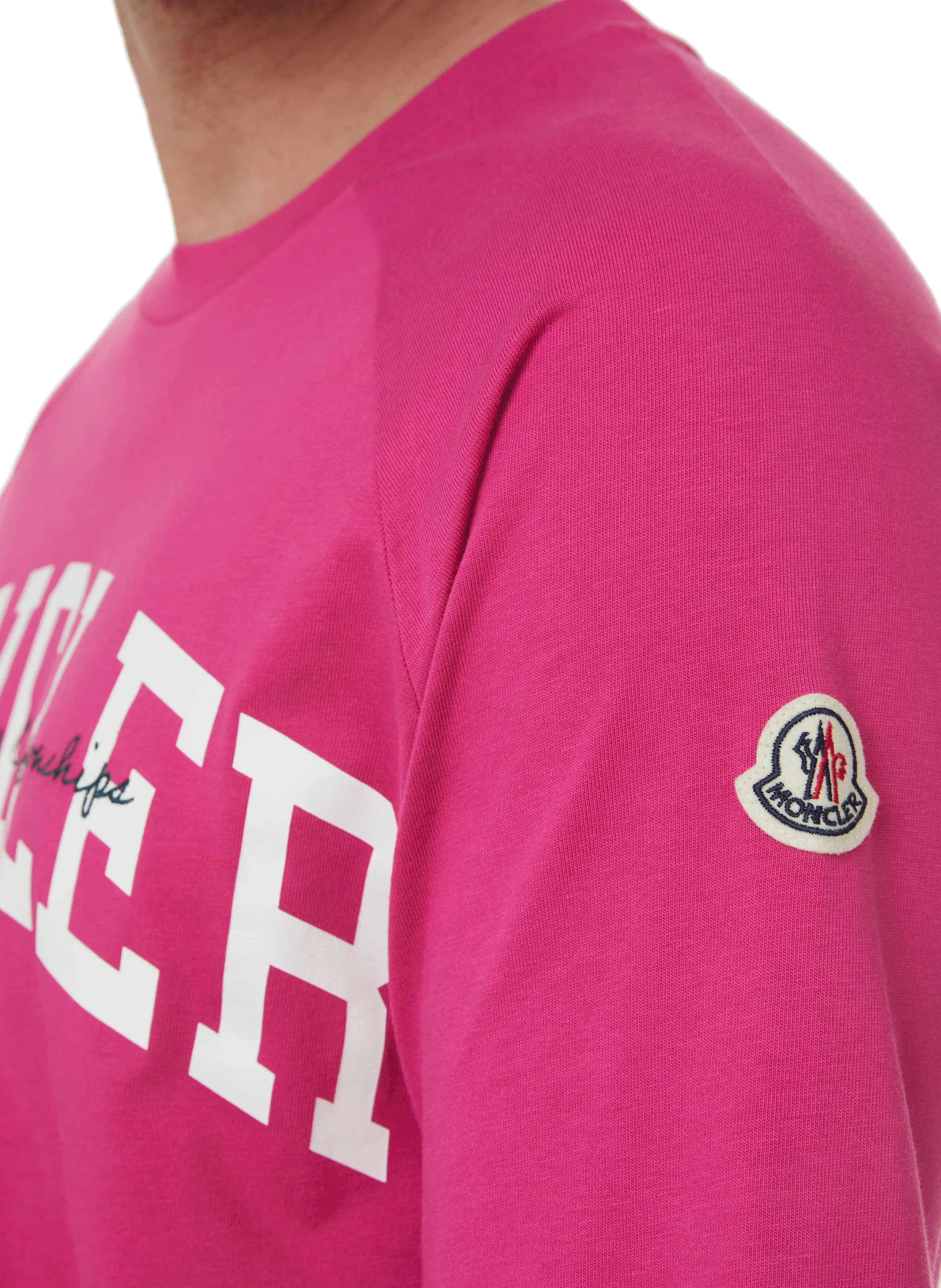 MONCLER  Cotton T-shirt - Pink