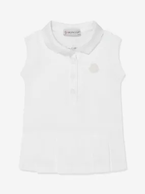 Moncler Enfant Baby Girls Sleeveless Polo Dress in White