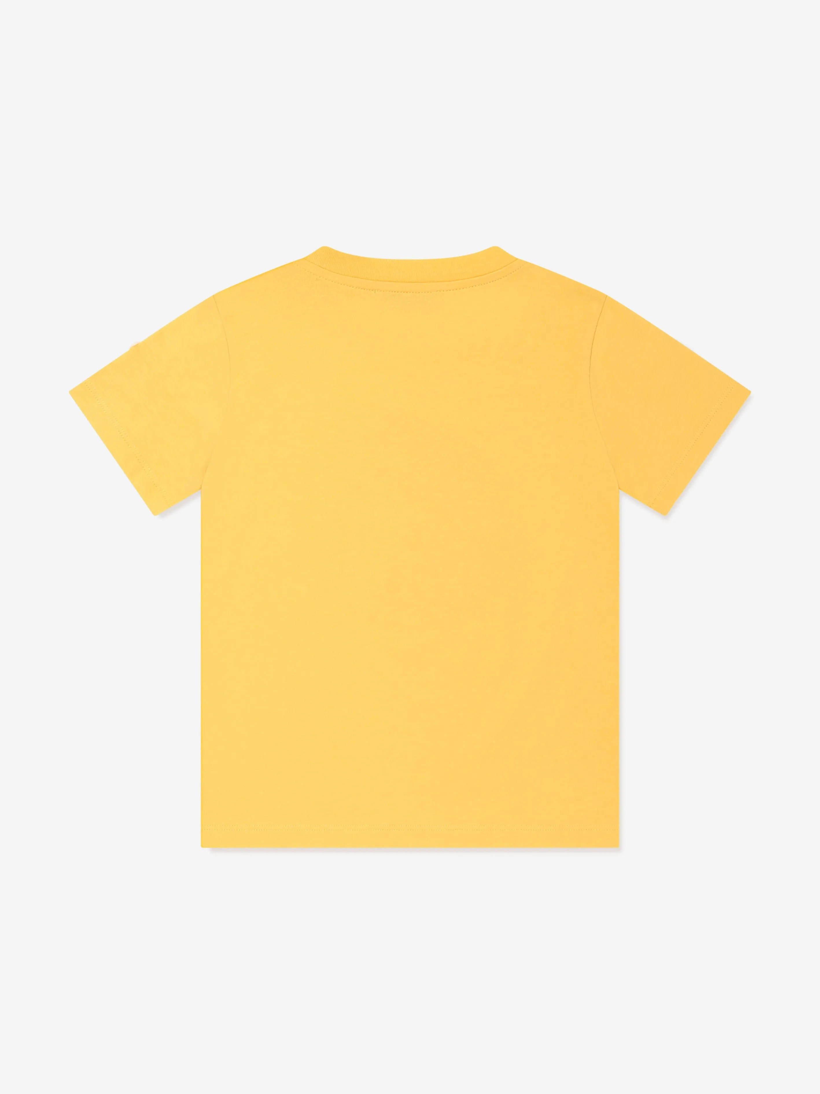 Moncler Enfant Boys Logo Print T-Shirt in Yellow