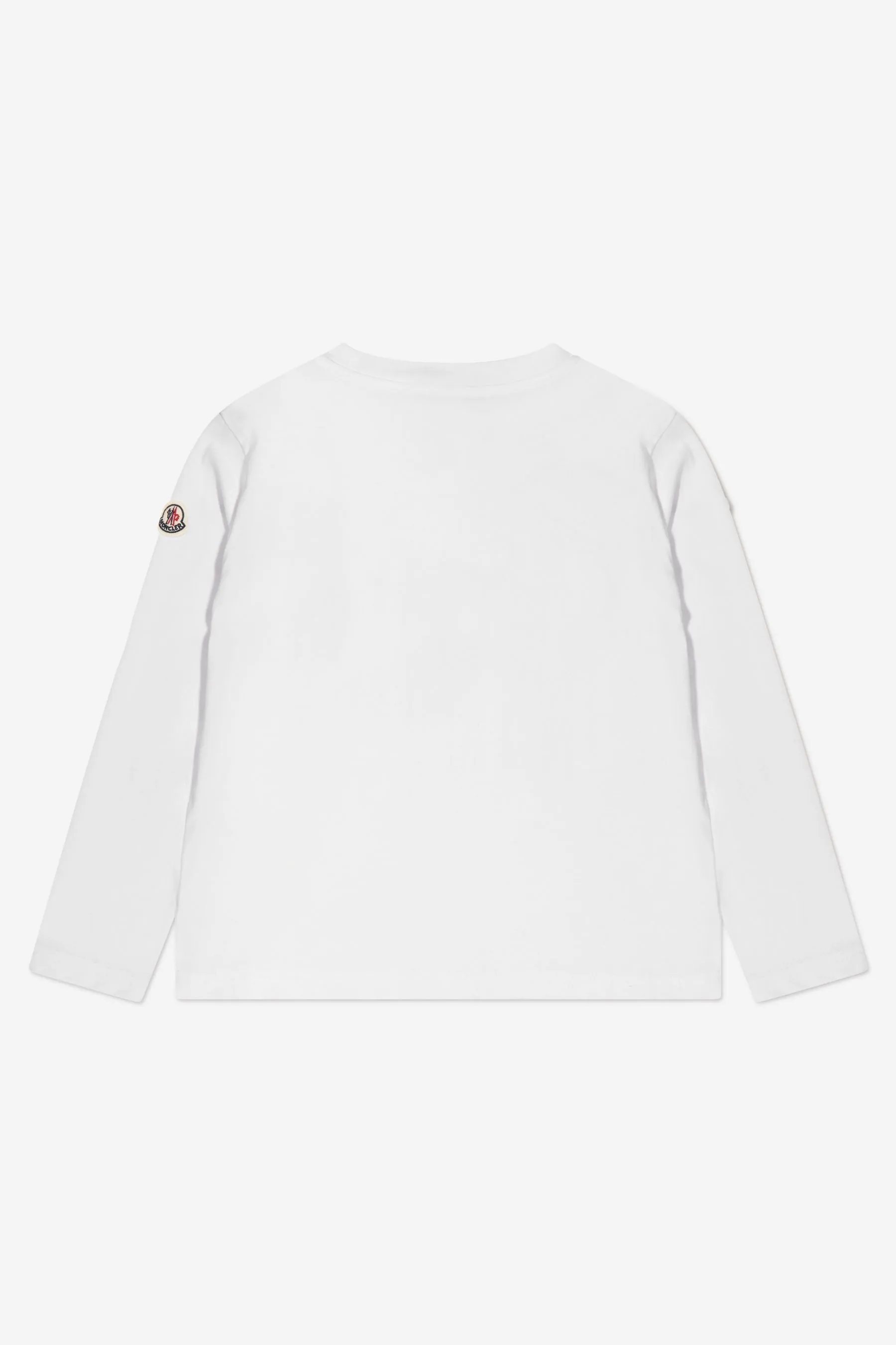 Moncler Enfant Boys Long Sleeve Logo T-Shirt in White