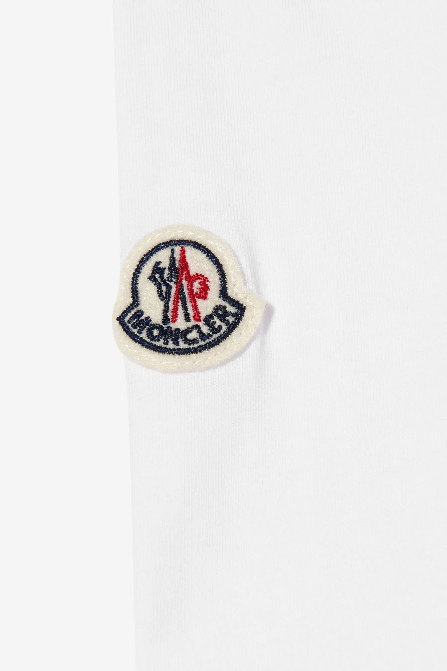 Moncler Enfant Boys Long Sleeve Logo T-Shirt in White