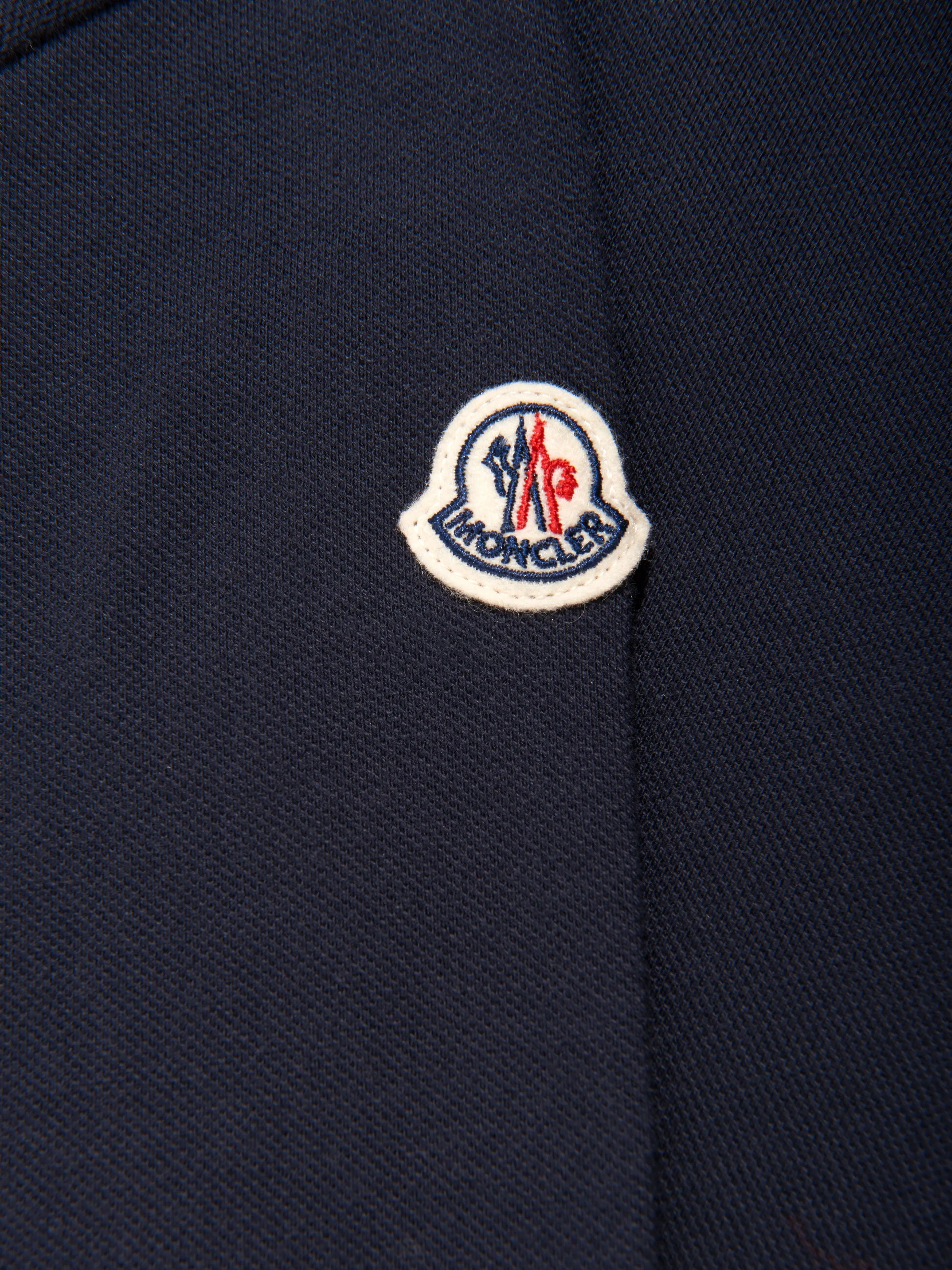 Moncler Enfant Boys Long Sleeve Polo Shirt in Navy