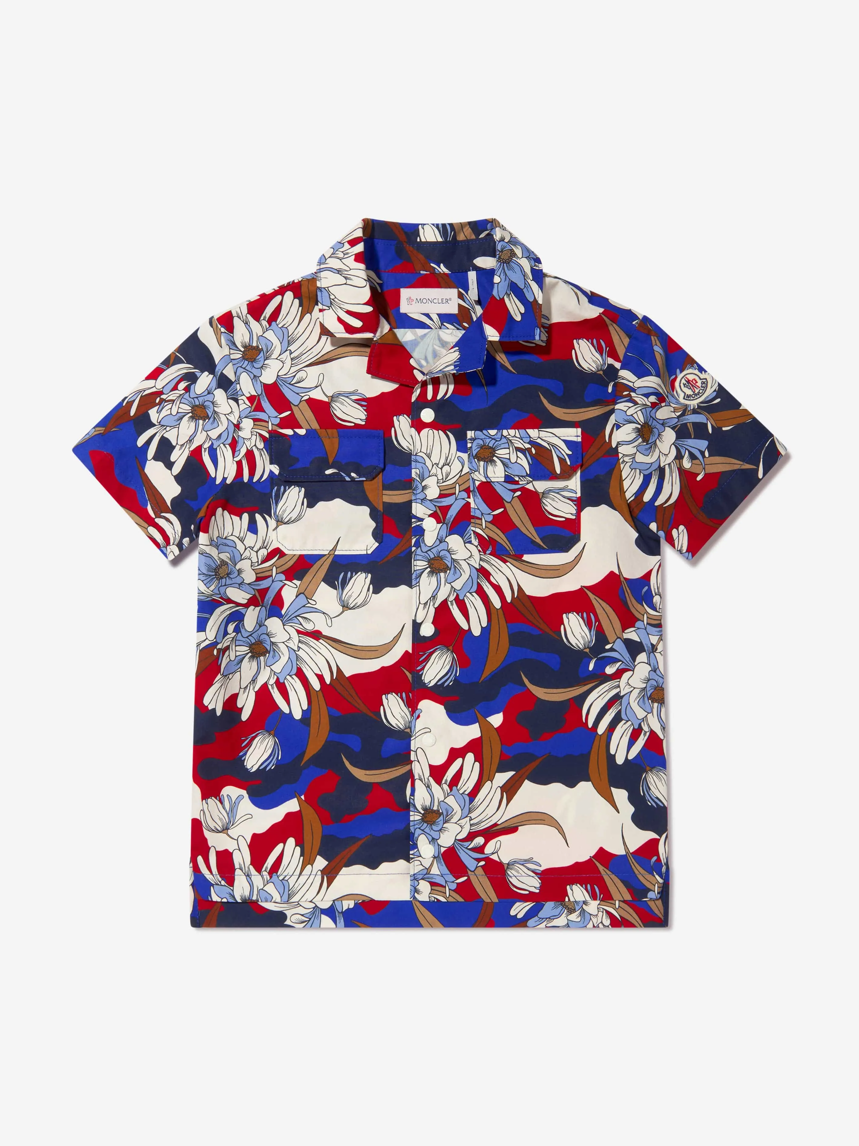 Moncler Enfant Boys Short Sleeve Shirt in Multicolour