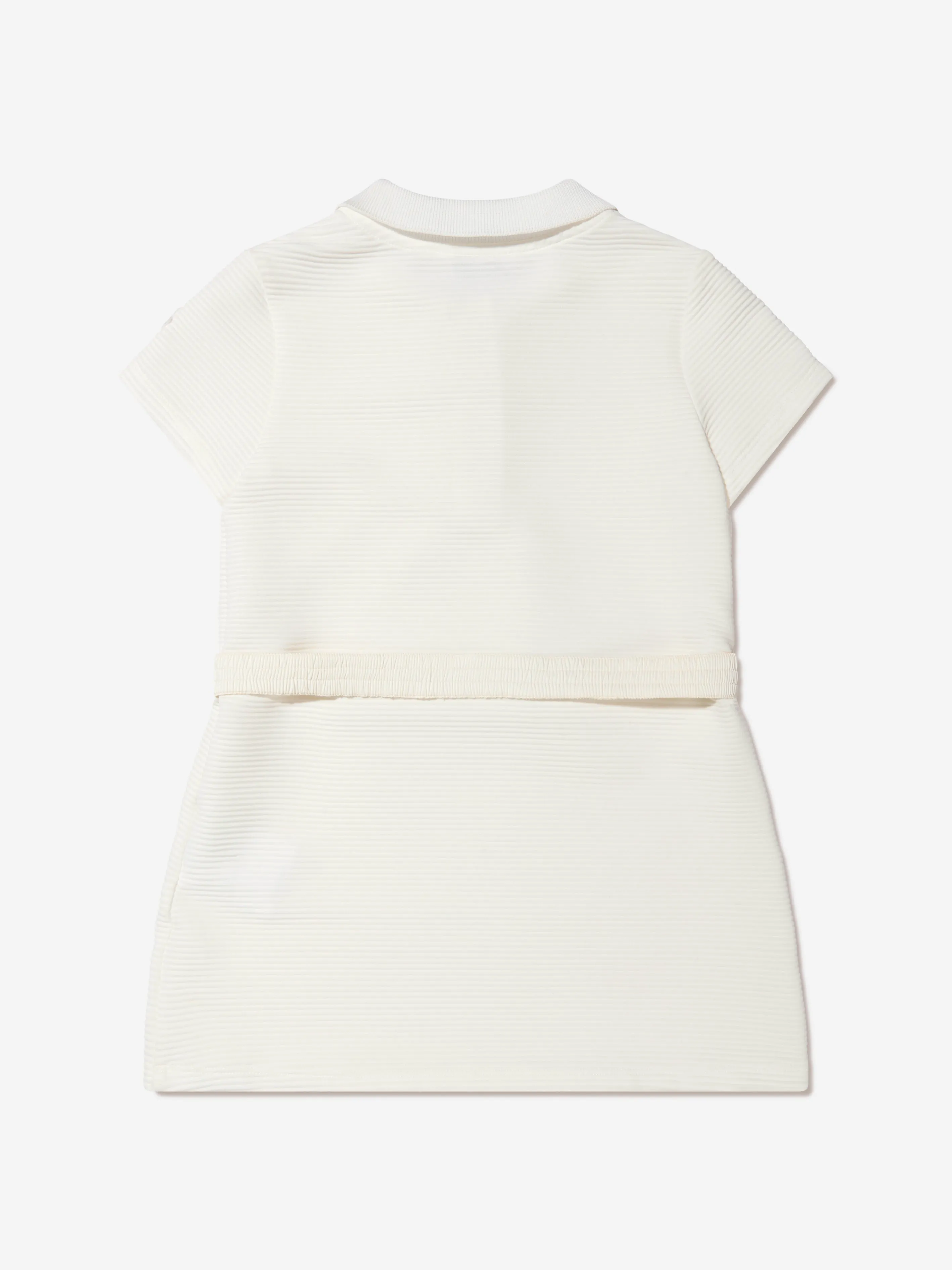 Moncler Enfant Girls Half Zip Polo Dress in White