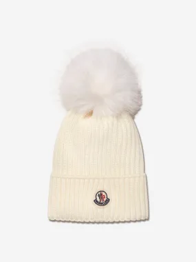 Moncler Enfant - Girls Wool Knitted Pom Pom Hat | Childsplay Clothing