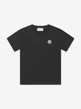 Moncler Enfant Kids Logo T-Shirt in Black