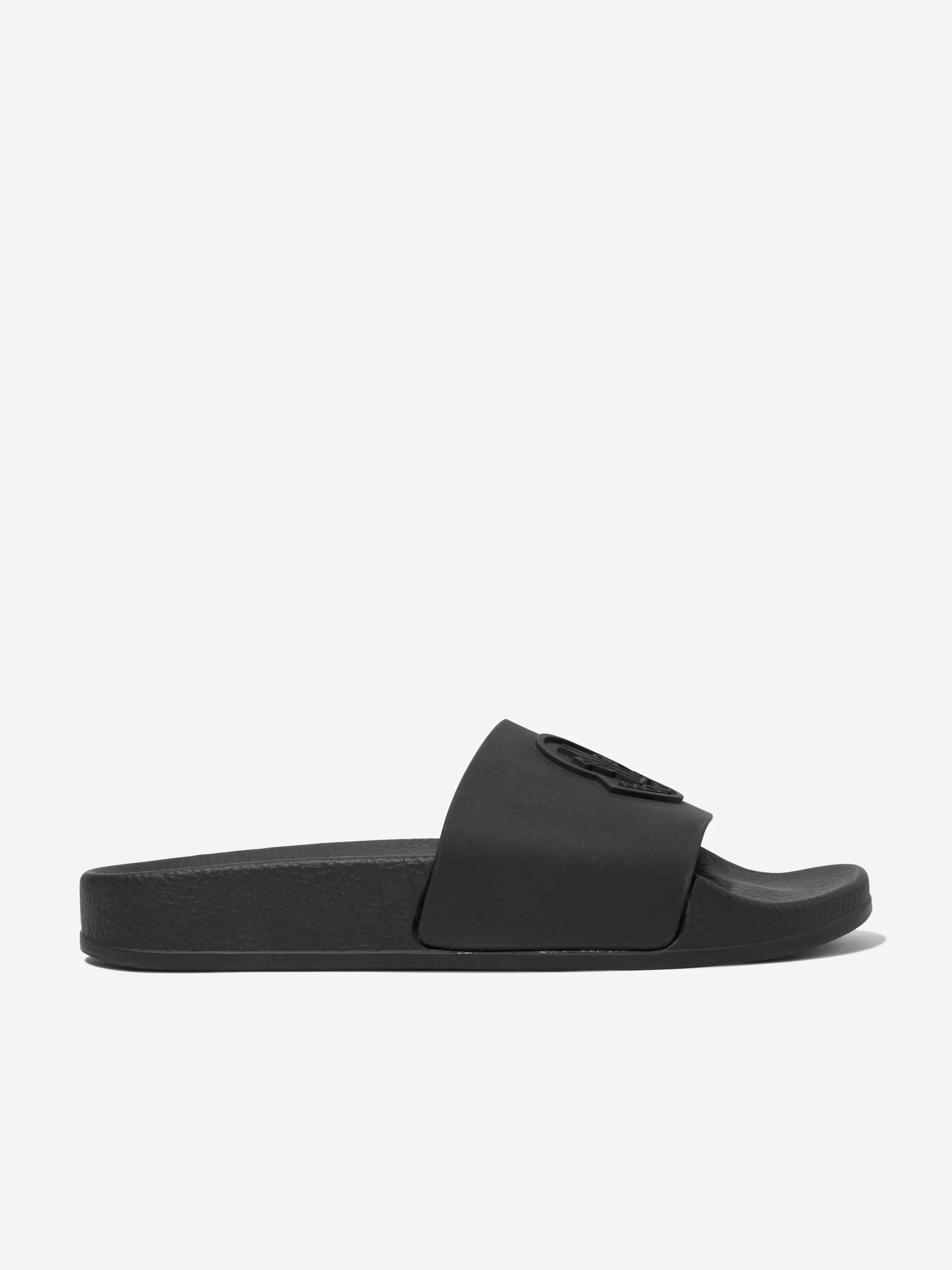 Moncler Enfant Kids Petit Basile Sliders in Black