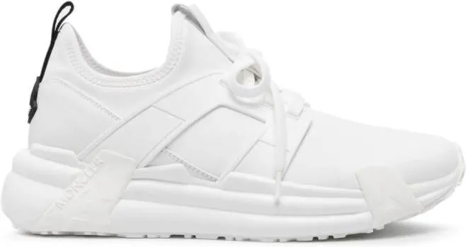 Moncler lace-up leather sneakers White