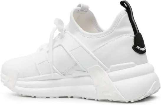 Moncler lace-up leather sneakers White