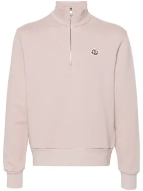 MONCLER Light Purple Cotton Sweatshirt for Men - Spring/Summer 2024 Collection