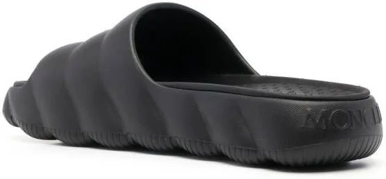 Moncler Lilo faux-quilted slides Black