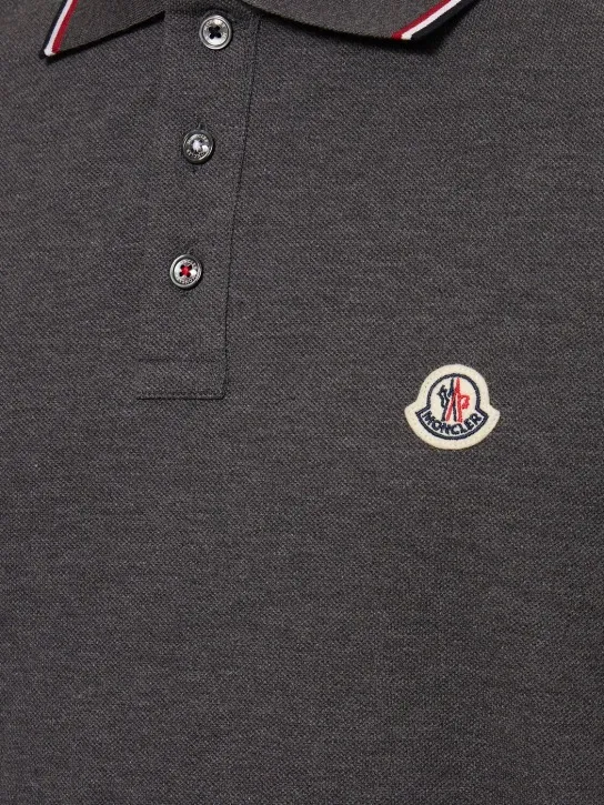 Moncler   Logo patch cotton polo shirt 