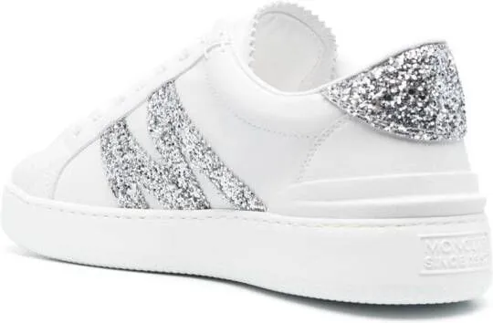 Moncler Monaco glitter-embellished sneakers White