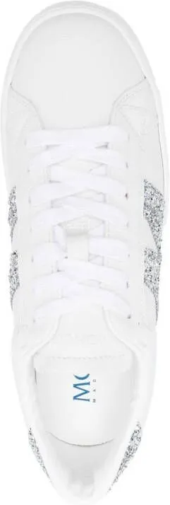 Moncler Monaco glitter-embellished sneakers White