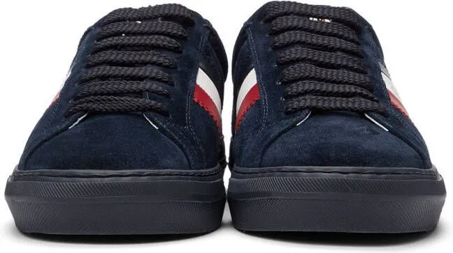 Moncler Navy Suede New Monaco Sneakers