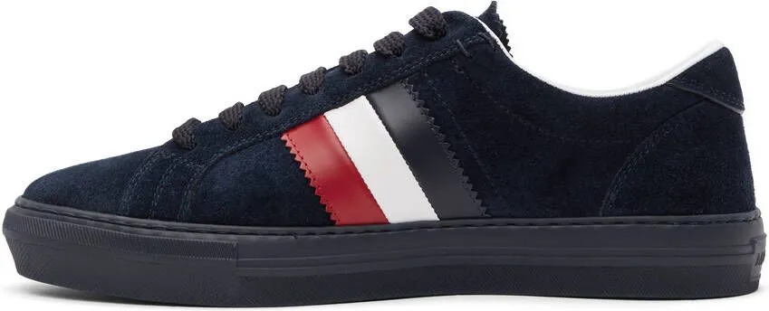 Moncler Navy Suede New Monaco Sneakers