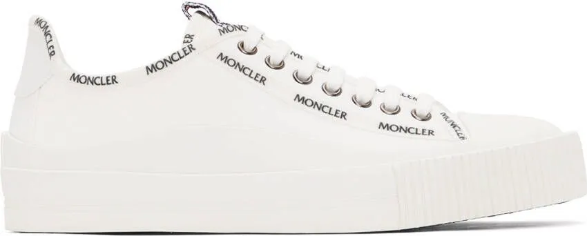 Moncler Off-White Canvas Glissiere Sneakers