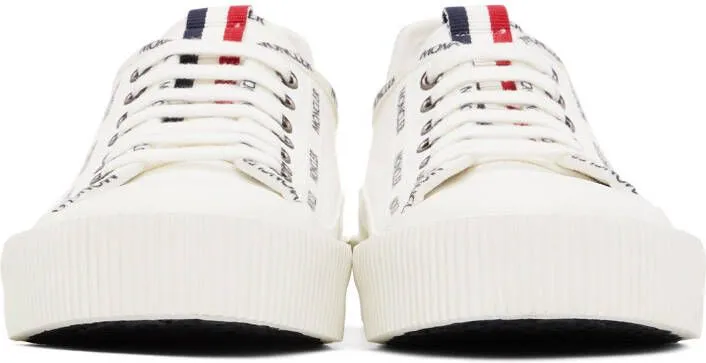 Moncler Off-White Canvas Glissiere Sneakers