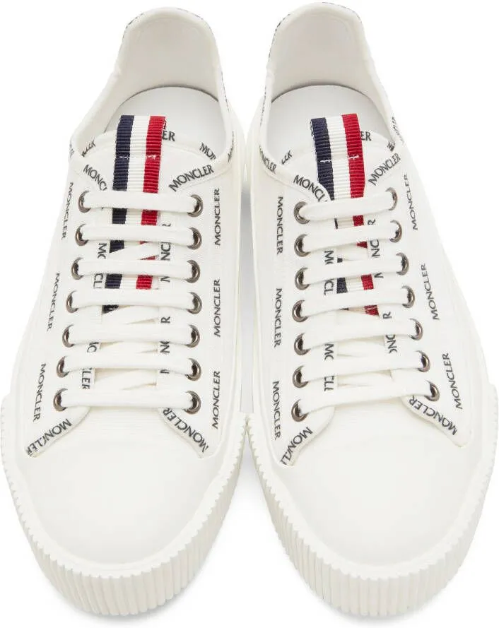 Moncler Off-White Canvas Glissiere Sneakers