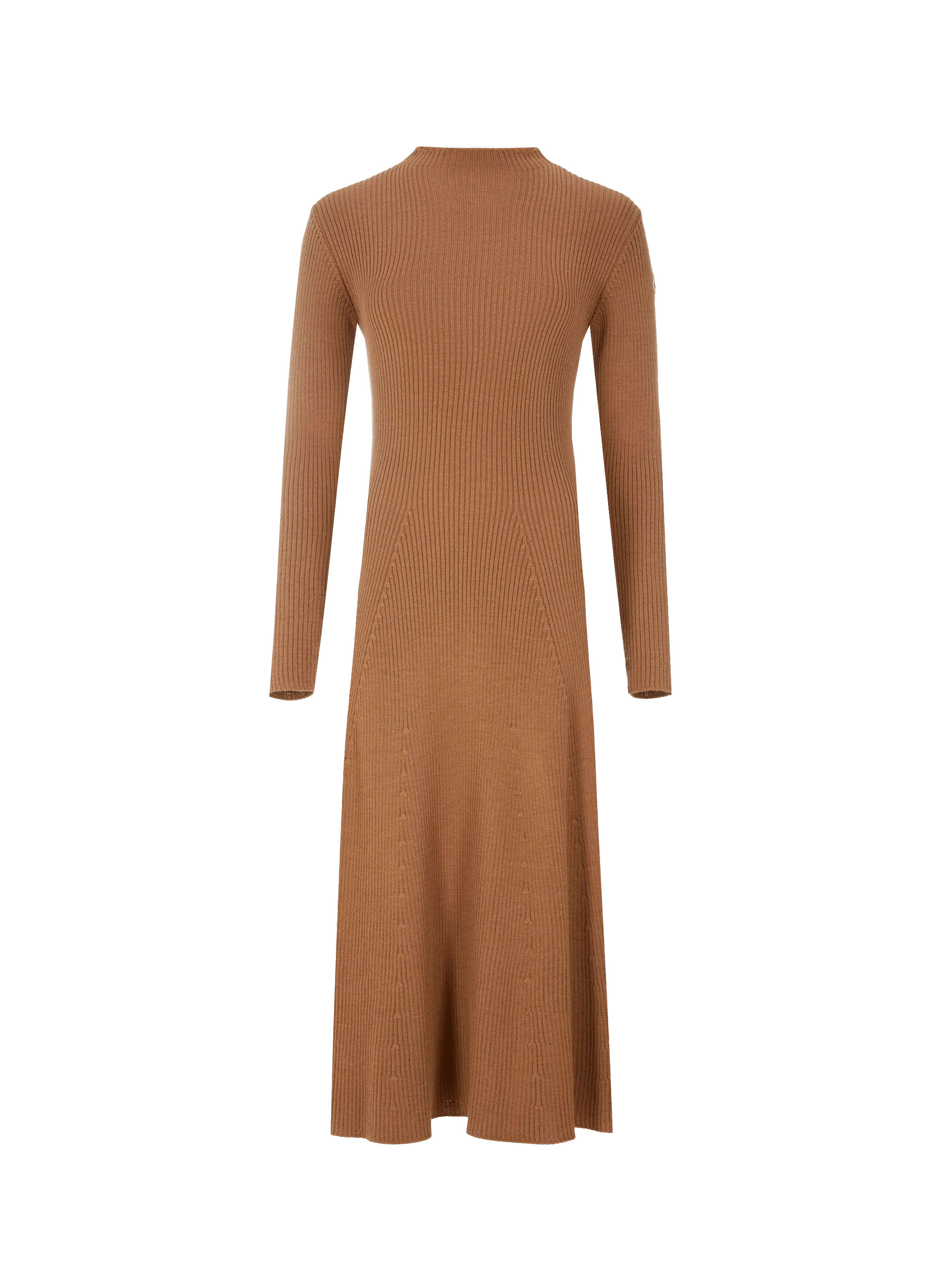 MONCLER  Virgin wool-blend midi dress - Brown