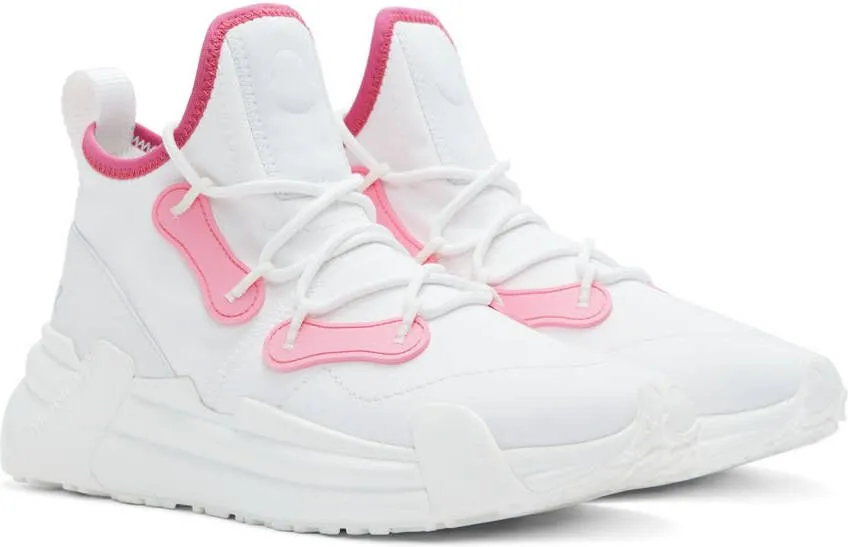 Moncler White & Pink Lunarove Sneakers