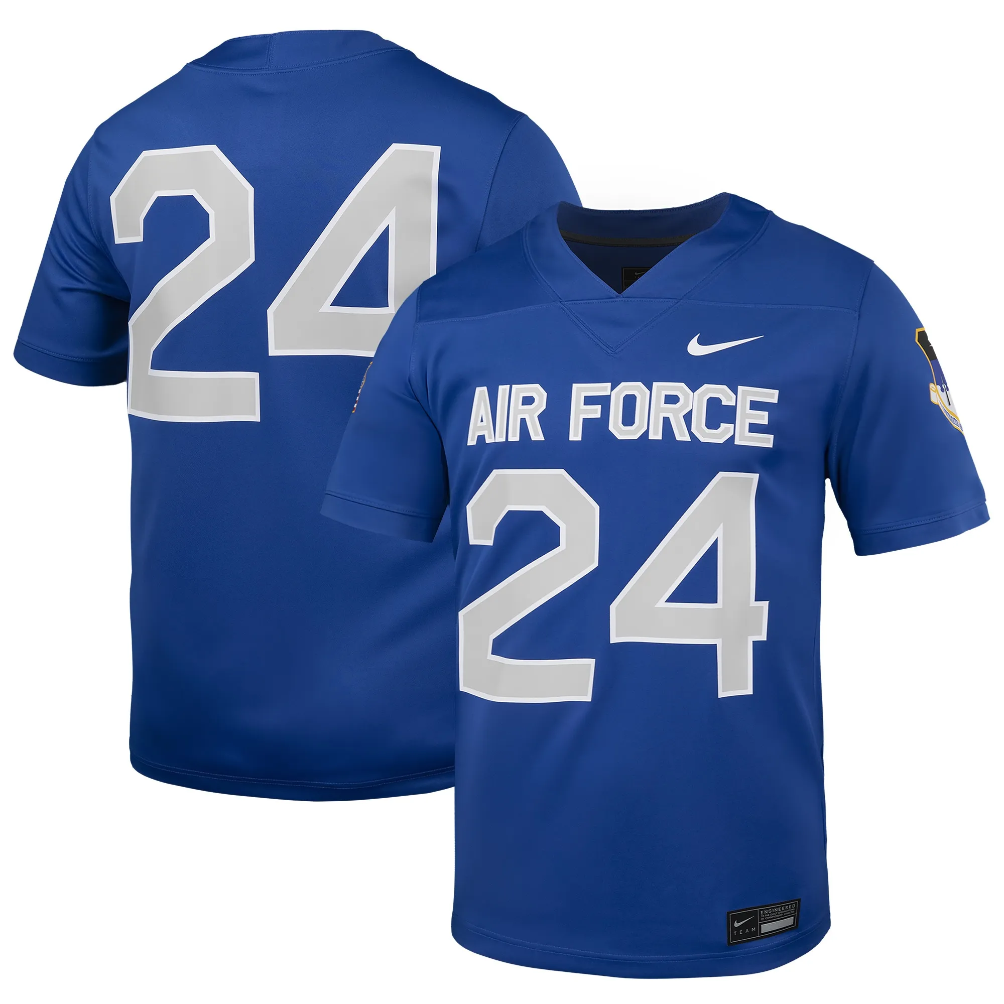 Nike #24 Air Force Falcons Royal Untouchable Football Jersey