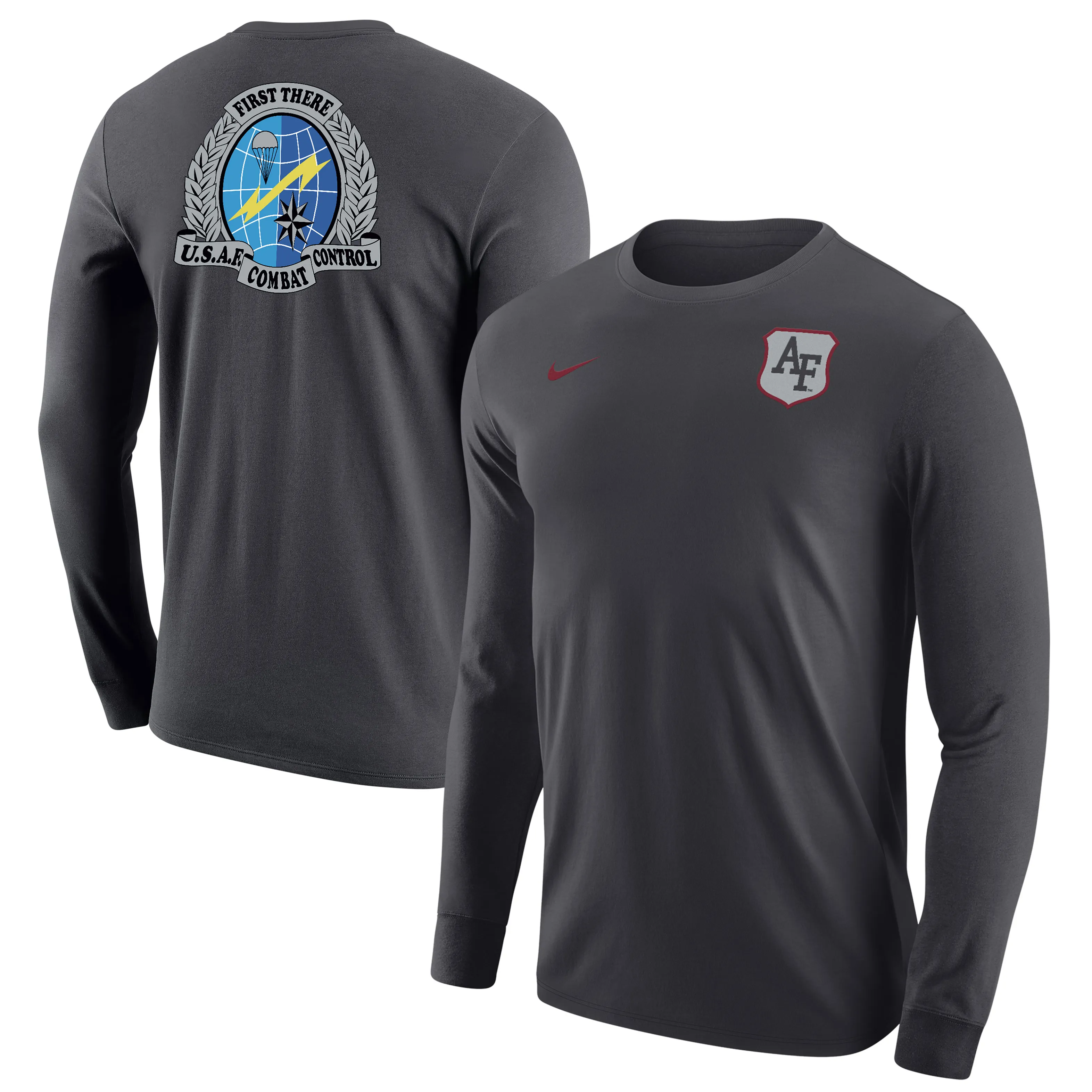 Nike Air Force Falcons Anthracite Special Operations Command Long Sleeve T-Shirt