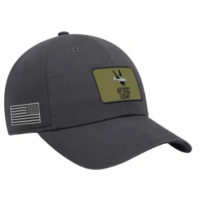 Nike Air Force Falcons Charcoal Rivalry Shield Club Adjustable Hat