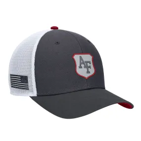 Nike Air Force Falcons Charcoal Rivalry Shield Trucker Hat