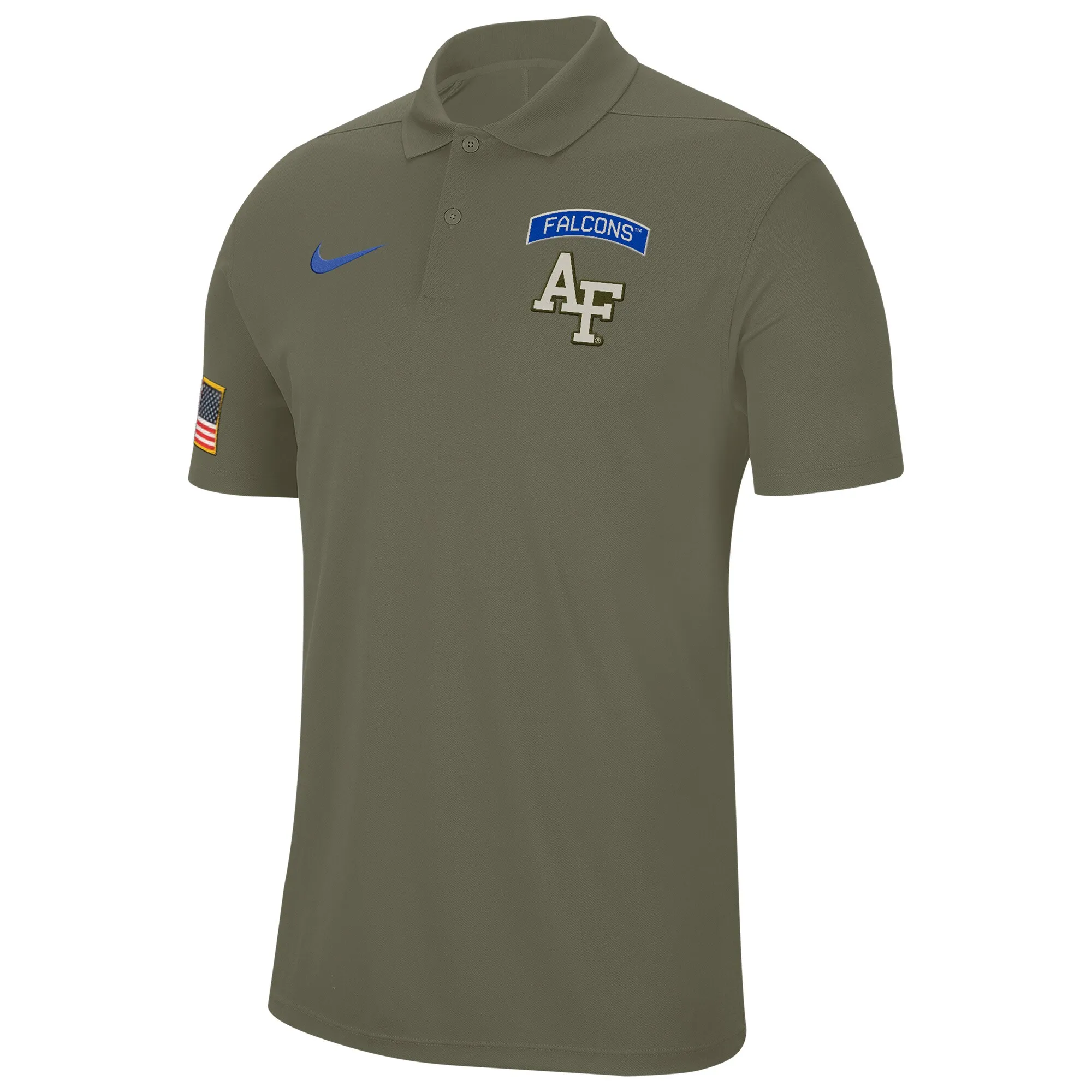 Nike  Air Force Falcons Olive Military Appreciation Tour Performance Polo