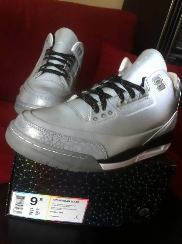 Nike air jordan 3 5lab3 reflective - size 9,5